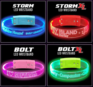 Custom LED Light-up Glow Light Band Bracelets