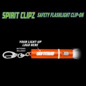 Orange Spirit Clipz Flashlight Custom Personalized Key Chain Flashlight
