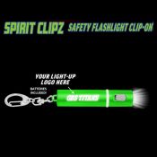 Green Spirit Clipz Flashlight Custom Personalized Key Chain Flashlight