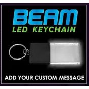 Black / White - Beam LED Custom Acrylic Key Chain