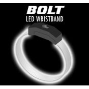 White - Black - Bolt LED Wristband