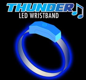 Blue - Light Blue Thunder Sound Activated Motion Bracelet