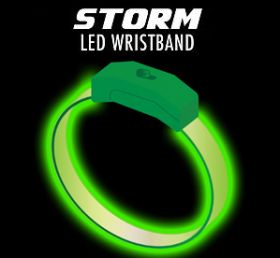 Green / Green - Storm LED Wristband
